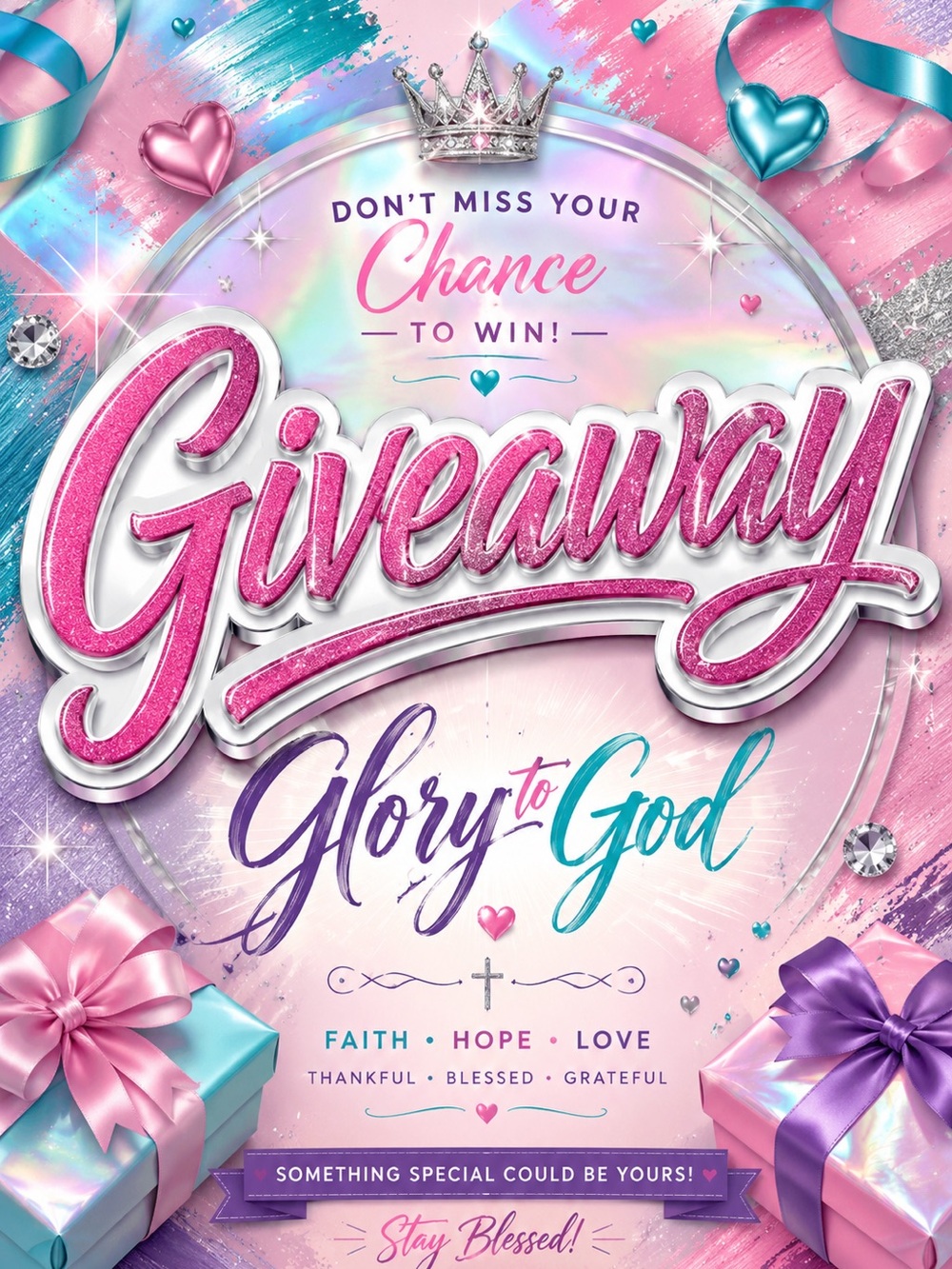 Glory to God Giveaway 💜💜💜💜💜